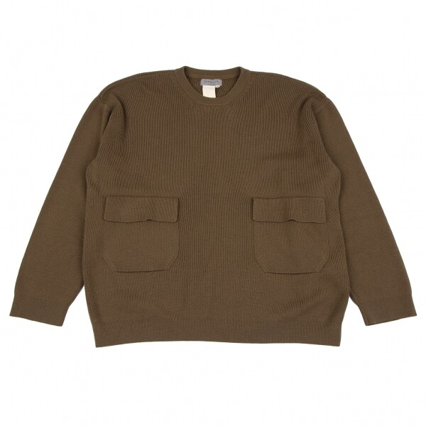 Yohji Yamamoto POUR HOMME Flap Pocket Design Knit Sweater Size M(K 