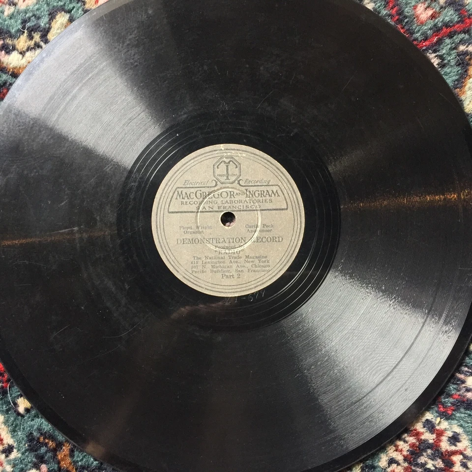 MacGregor And Ingram Demonstration Record Radio Part 1 VG+ SUPER RARE 78 - Image 2 of 2