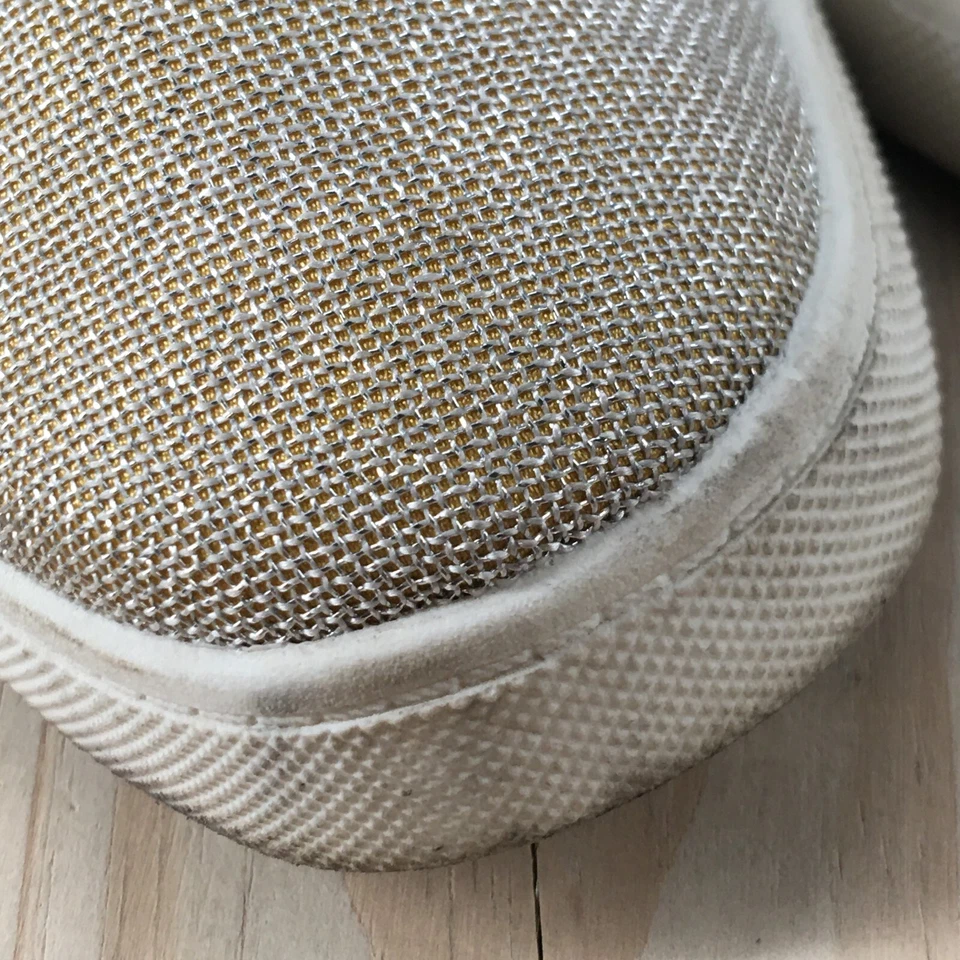 Tênis Circus Sam Edelman Feminino 9 M Casual Top Baixo Malha Dourada com Cadarço - Imagem 4 de 4