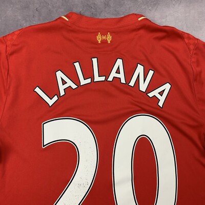 Rare! Lallana Adam 20 New Balance Liverpool Soccer Jersey Shirt