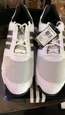 New Adidas Golf Tech Response 4.0 Golf Shoes Mens Size 11 White/Silver Q44682