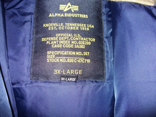 Alfa Industries Coat. NEW w/tag 3xl - Picture 5 of 6