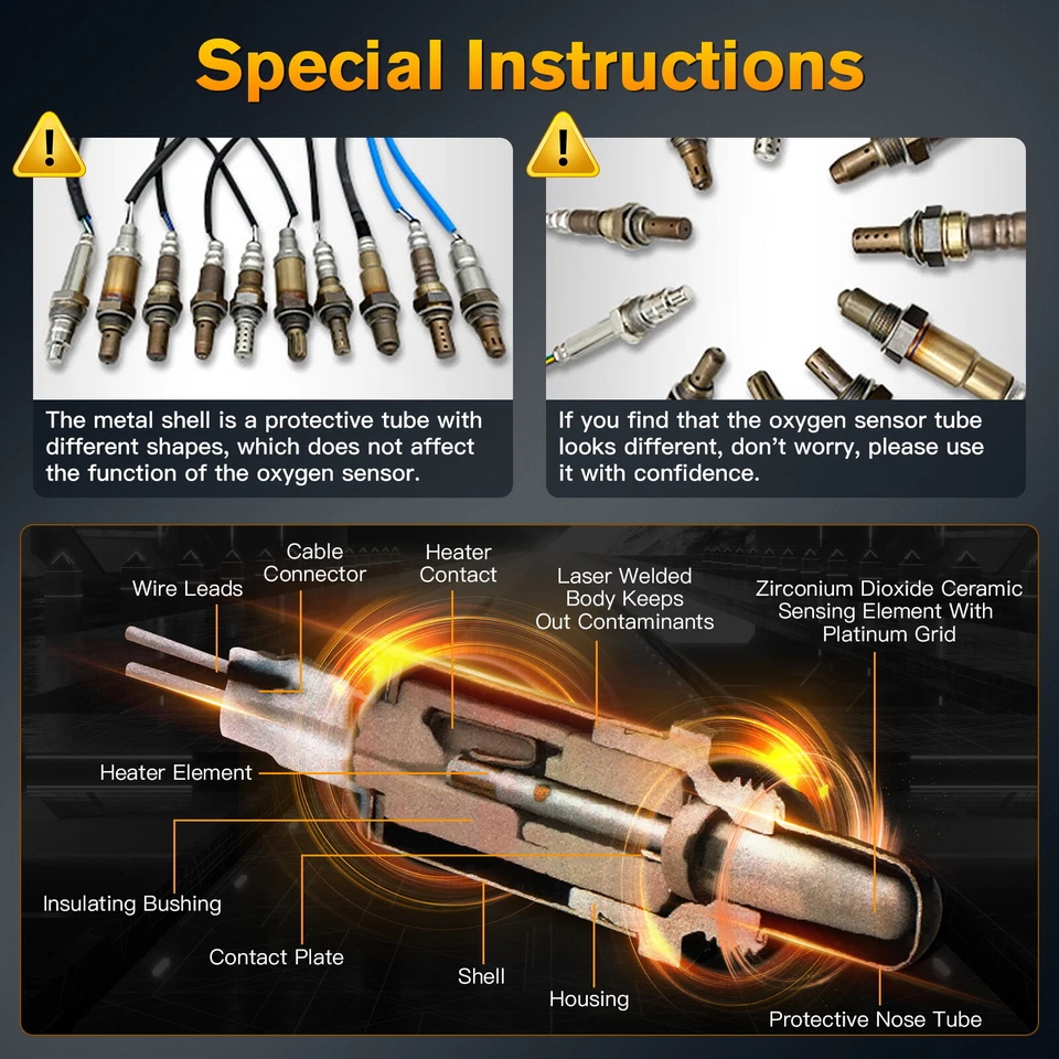 Sensor de oxígeno O2 apto para Ford E-350 E-450 Super Duty 2004-2012 5,4 L V8 6,8 L V10 Foto 3 de 4