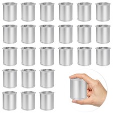 24 Pack Empty Paint Cans with Lids - 1/4 Pint  Touch Up Cup, Perfect for DIY Pr