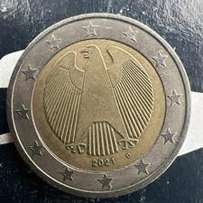 Federal Republic of Germany 2 Euro Coin Eagle 2021 D Circulation Coin Collectible Coin Course Coin Germany Coin