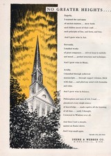 1954 Dealer Print Ad of John Deere & Webber Tractor Steeple on an Easter Dawn