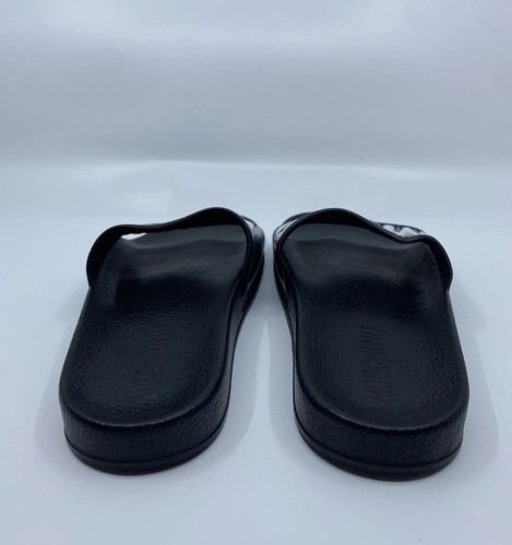 MOSCHINO Black & White Logo Pool Slides Sandals - Size 38 - Made In Italy - GUC! - Picture 7 of 11