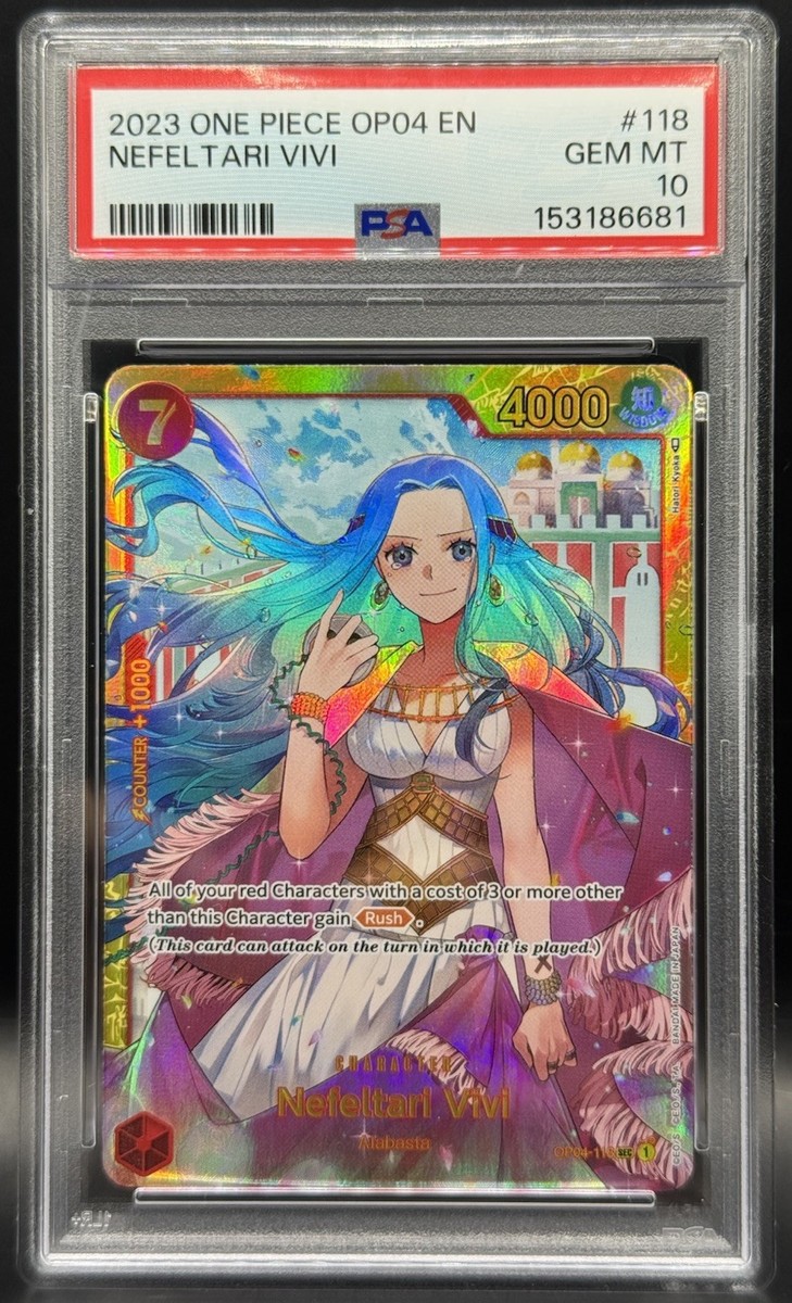 2023 ワンピース NEFELTARI VIVI PSA 10 One Piece TCG PSA 10 Nefeltari Vivi SEC OP04 #118 | eBay