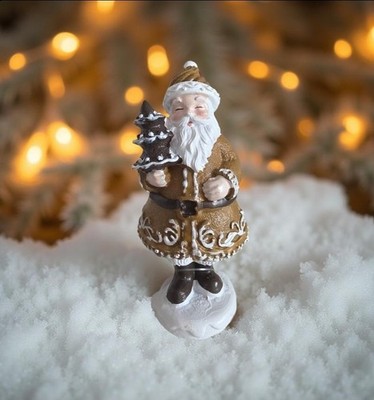 Clayre & Eef Lebkuchen Männchen Weihnachtsmann Santa Claus 3x3x8cm Weihnachten