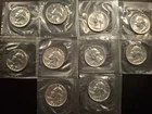 10 1964 90% Silver Proof Washington Quarters $2.50 FV BELOW MELT!