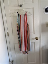 Target Women’s Multi Color Striped Lined Sleeveless Short Dress Size Small