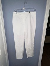 St. John Emma Fit, White Pants, Lady Sz 6, Cotton Blend, NWT