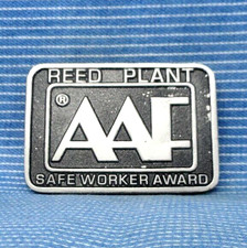 AAF Reed Plant SA Dress Belt Buckle American Air Filter Kentucky Vtg 80s .TYC334