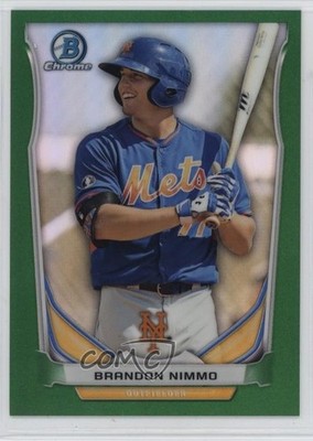 2014 Bowman Draft Top Prospects Chrome Green Refractor 89/150 Brandon Nimmo g5e