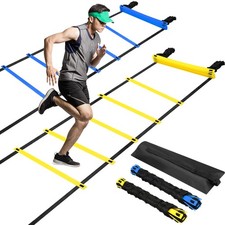 Sosation 2 Pack Agility Ladder 20 Feet Adjustable Rungs Speed Training...