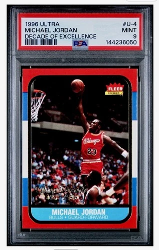 1996-97 Michael Jordan FLEER ULTRA Decade of Excellence U4 PSA 9 LOWEST PRICE 🔥