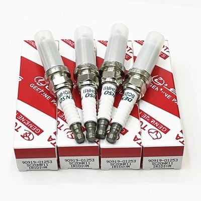 4Pcs 90919-01253 DENSO Iridium Spark Plugs SC20HR11 3444 for Lexus Prius 1.8L