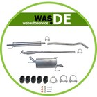 Auspuffanlage ab Kat Auspuff Opel Corsa C 1.2 & 1.2, 1.4 Twinport + Montagesatz