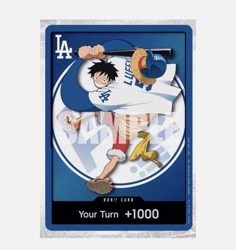 2026 ONE PIECE LA DODGERS MONKEY D LUFFY DON CARD PROMO 7/2/26 SEALED WOW!