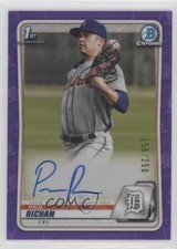 2020 Bowman Chrome Prospect Purple Refractor /250 Paul Richan #CPA-PR Auto 2f9