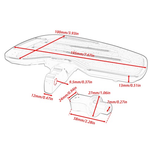 Driver Footboard Floorboards For Harley XL883 XL1100 XL1200 Male Mount Footpeg - Picture 2 of 12