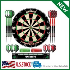 Darts - Masters Pro Premium Bristle Dartboard Set - Includes Dart Board, Darts,