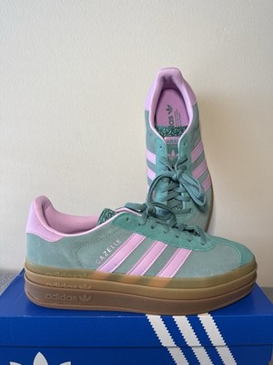 adidas Originals Gazelle Bold Platform Sneakers Teal Pink JS3894 Womens Size 9