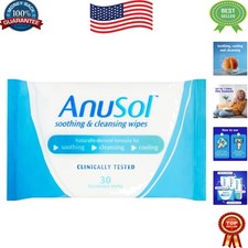 Soothing  Cleansing Natural Wipes - 30 Pack, Fast Biodegradable  Eco-Friendly