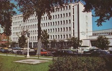 Vintage Chrome Postcard Philips Hall University of Iowa Business College