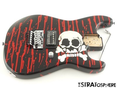 Charvel Warren DeMartini San Dimas LOADED BODY, Floyd Rose Duncan Skull + Blood