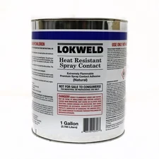 Lokweld Contact Cement Adhesive - High Heat Resistant Spray HHR 1 Gallon