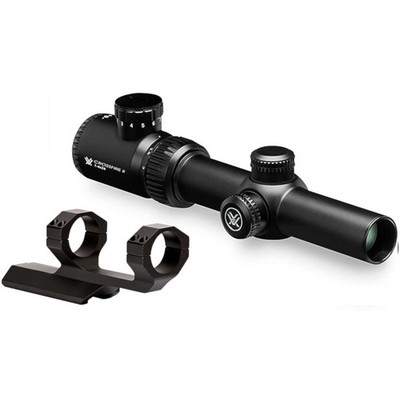 VORTEX Crossfire II 1-4x24mm V-Brite Reticle 30mm Riflescope + 30mm Scope Mount