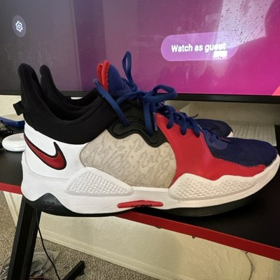 Nike PG 5 Men's Low Top Athletic Sneakers Multicolor Synthetic Lace Up