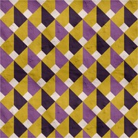 Fototapete Grafik Vliestapete 3D Optik Violett Gelb Betonoptik Wohnzimmer