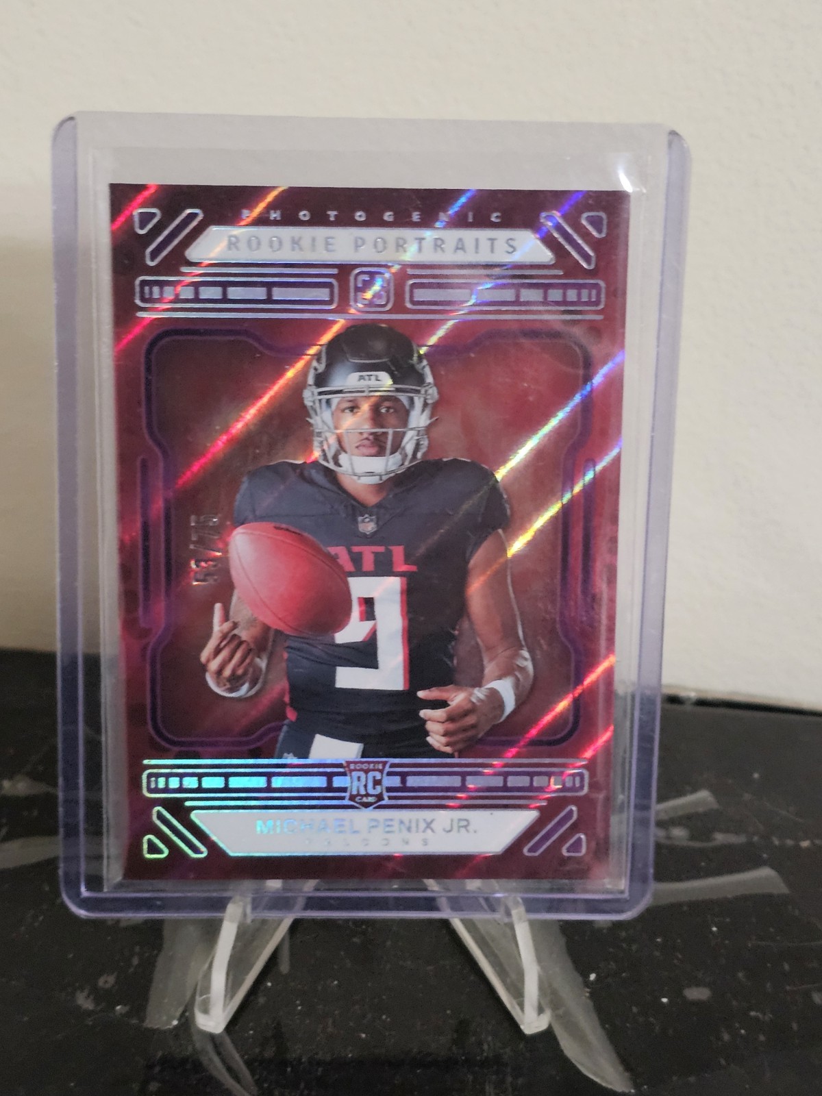 2024 Panini Photogenic Portrait Purple /75 Michael Penix Jr #151 Rookie RC