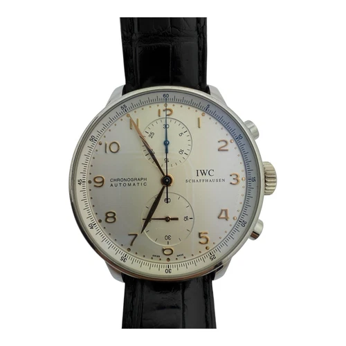 IWC Portuguese Chronograph Steel Silver Dial 41mm Automatic Men's Watch IW371401