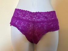 VICTORIA  S SECRET The Lacie Purple Floral Lace Cheeky Sheer Stretch, M