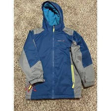 Swiss Tech Youth Winter Two Layer Hooded Jacket Coat Size Large 10-12 Blue