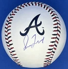 Greg Maddux Signed Autographed ATL Braves Team Stitch Logo Baseball Beckett COA