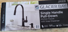 Glacier Bay Paulina Single Handle Pull Down Sprayer Kitchen Faucet Matte Black