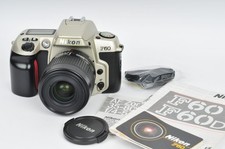 Nikon F60 35mm Film SLR Camera with 35-80mm Nikkor Zoom Lens & User Manual