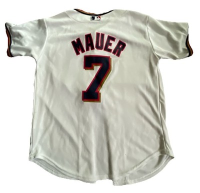 Vintage Minnesota Twins #7 Joe Mauer Majestic Retro Jersey EUC