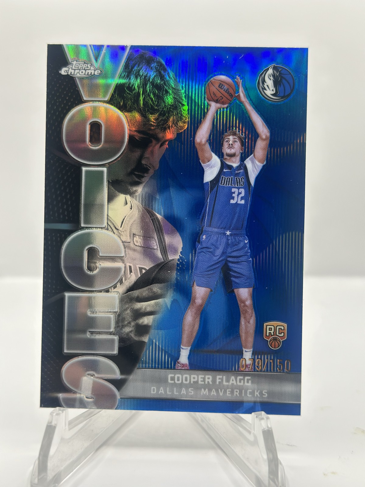2025-26 Topps Chrome - Voices Cooper Flagg #VS-6 Blue Refractor /150 (RC)