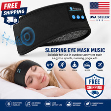 Wireless Bluetooth Sleep Headband Headphones Sports Eye Mask Music Headset