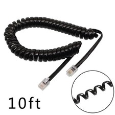 300cm Phone Handset Phone Extension Cord Curly Coiled Cable Spring Wire New