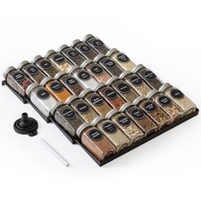 4 Tier Black Spice Drawer Organizer Kitchen Spice Rack Drawer Storage