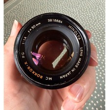 Minolta MC Rokkor-X PG 50mm f/1.4 Prime Lens SR MC MD Mount Clean Glass