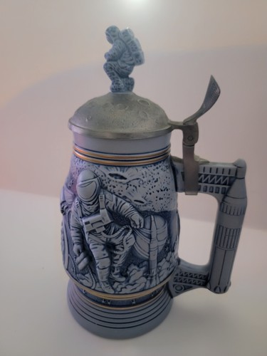 Ceramarte Avon Lidded Stein Conquest of Space 1991 Numbered Astronaut Shuttle