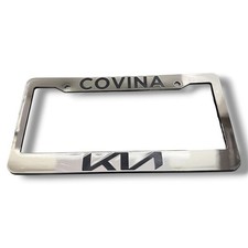 Genuine Covina Dealership License Plate Frame - Fits Kia Chrome Holder Like New Genuine Covina Dealership License Plate Frame - Fits Kia Chrome Holder Like New