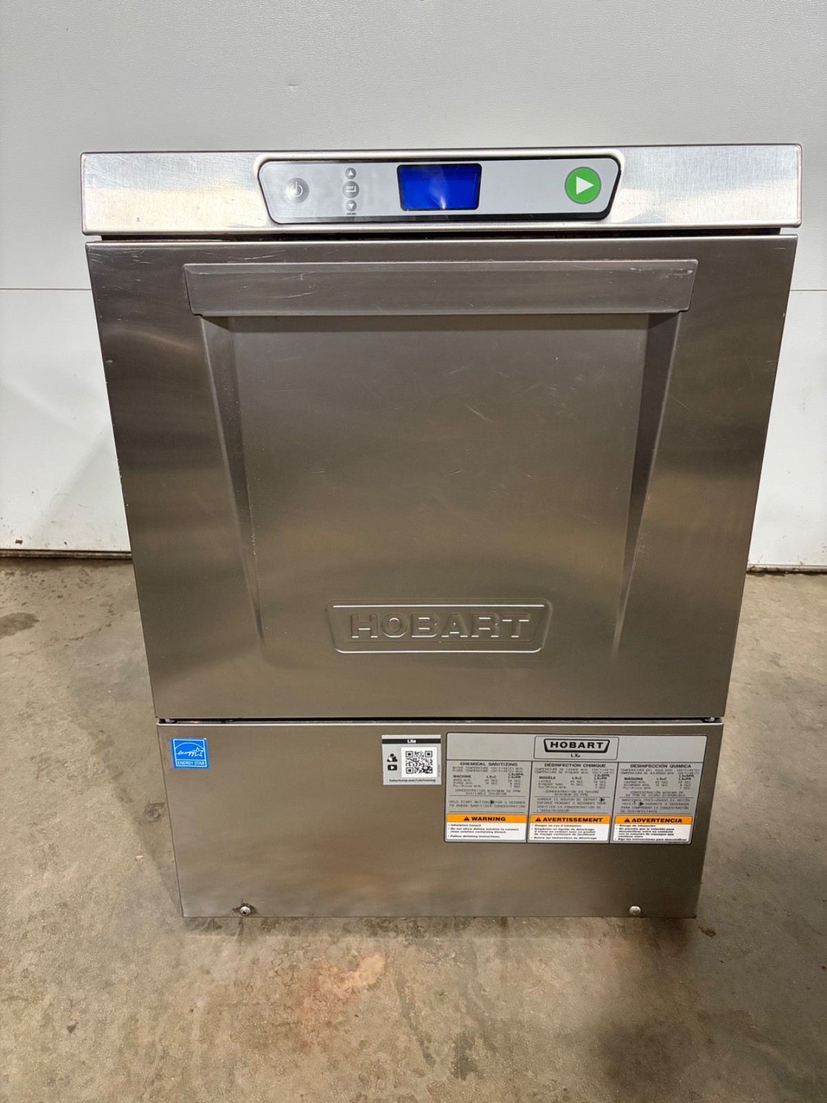 Hobart LXEC Low-Temperature Undercounter Chemical Sanitizing Dishwasher